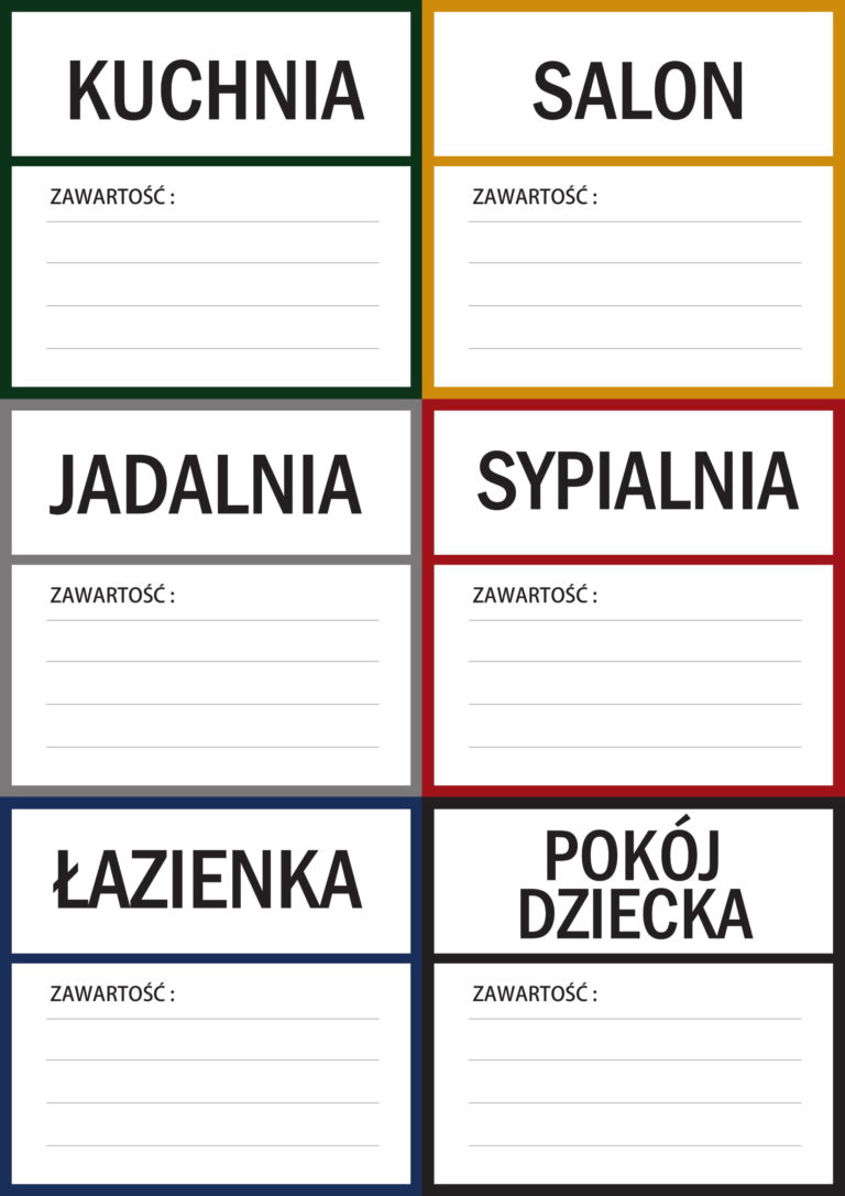 RAVEL Etykiety na kartony przeprowadzka